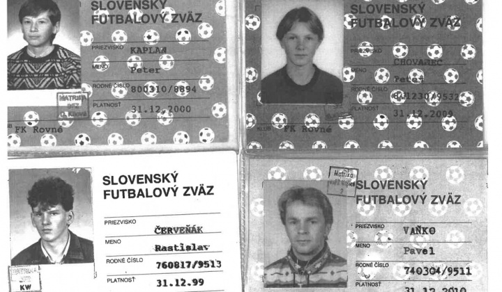 Reprezentanti TJ Družstevník Rovné