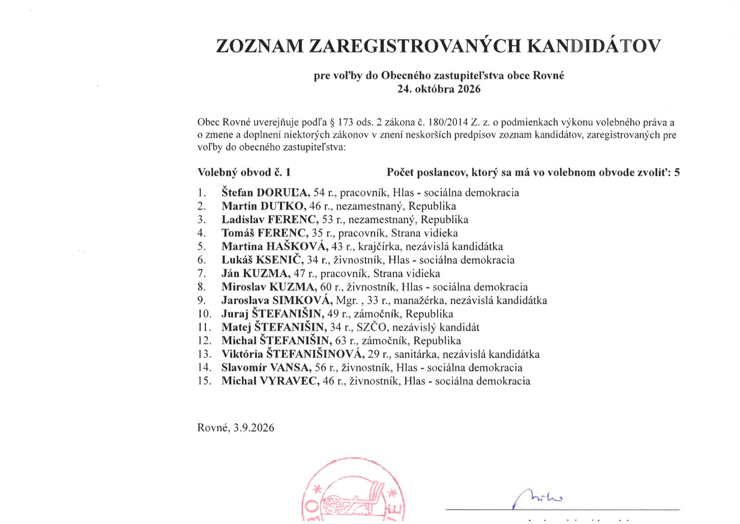 kandidáti poslanci 